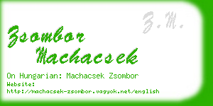 zsombor machacsek business card